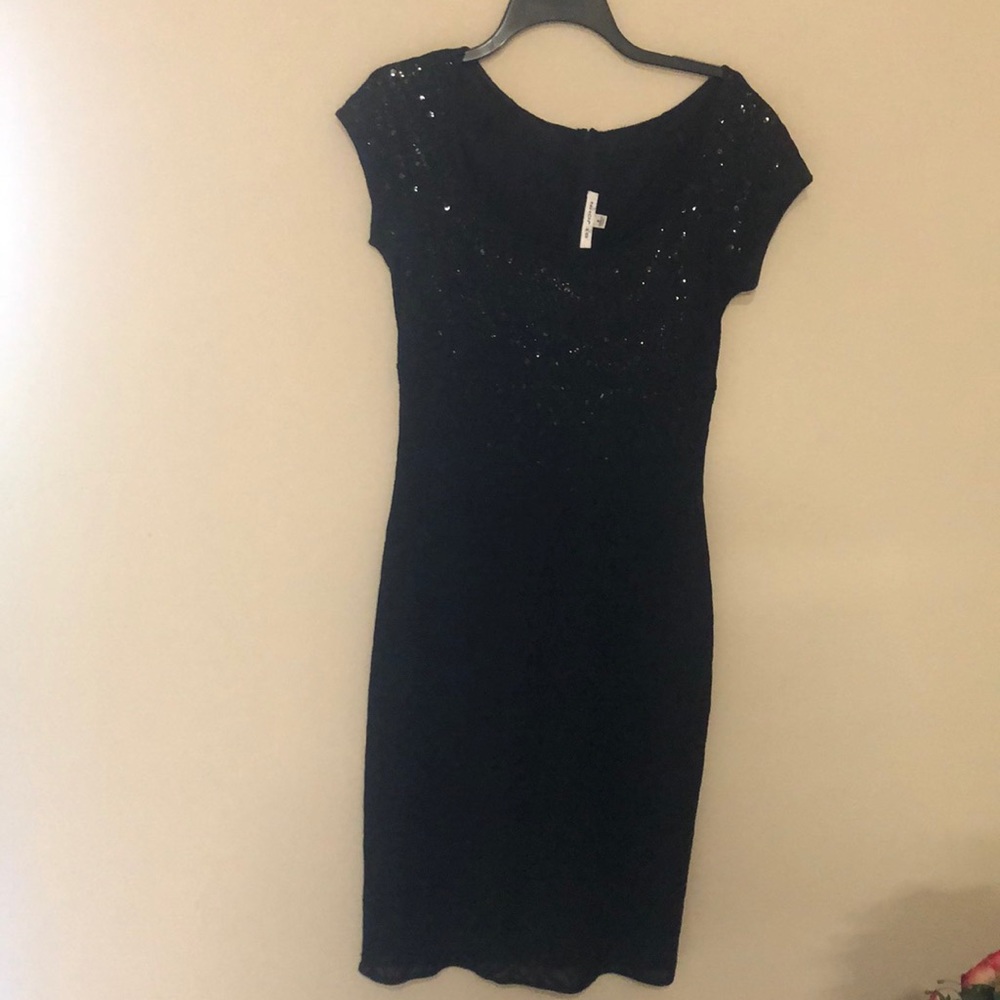 St. John Black Sequins Dress.
